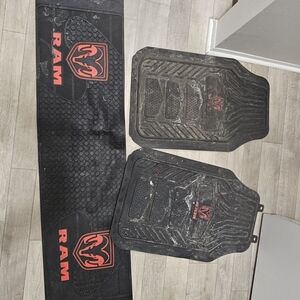 RAM Black and Red Car Floor Mats